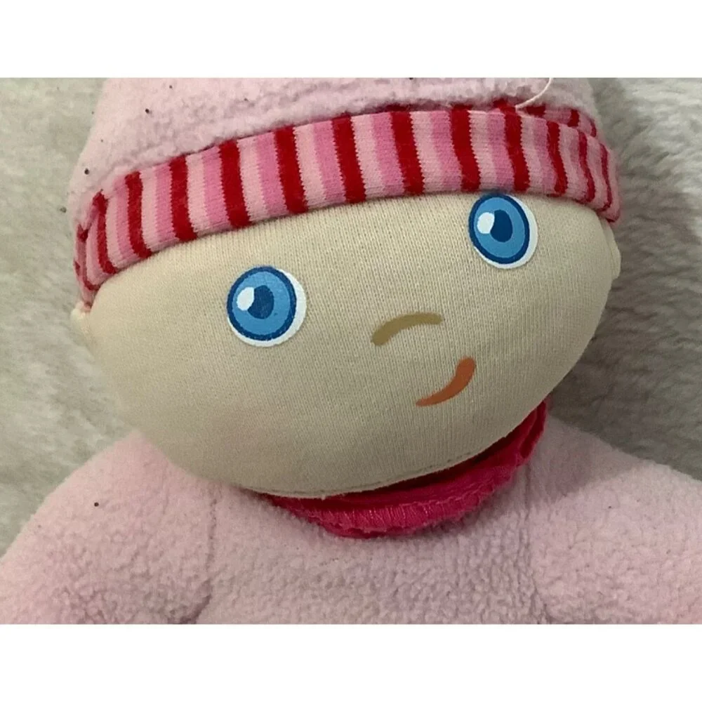Haba Snug Up Luisa  Soft Baby Doll Pink Plush Cuddly Toy 8